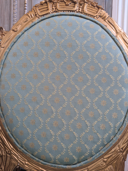 Antique FRENCH Louis GOLD Gilt Shabby Chic Carved Hall Boudoir Parlour Chair