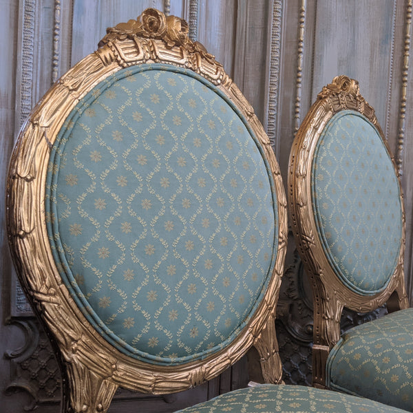 Antique FRENCH Louis GOLD Gilt Shabby Chic Carved Hall Boudoir Parlour Chair