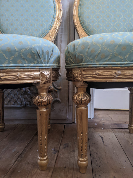 Antique FRENCH Louis GOLD Gilt Shabby Chic Carved Hall Boudoir Parlour Chair