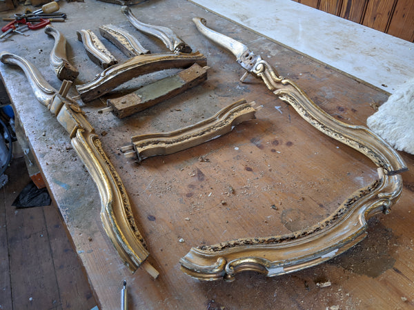 Antique Chair Frame in Pieces