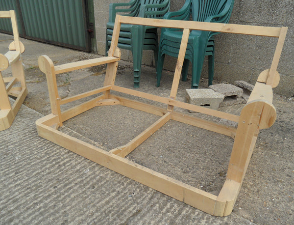 2 Seater Sofa Armchair Suite SETTEE Lounge Hardwood Frame Upholstery Project