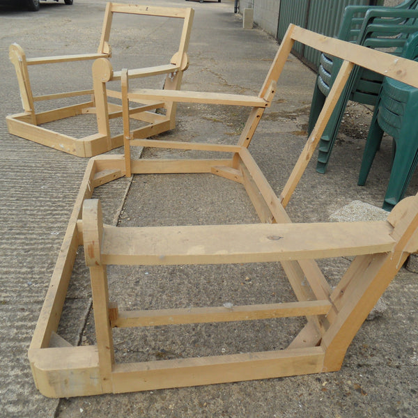 2 Seater Sofa Armchair Suite SETTEE Lounge Hardwood Frame Upholstery Project