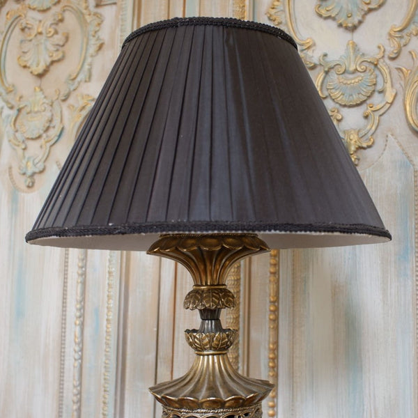 New Pleated BLACK Lined Lamp Light Ceiling Pendant Shade Round Sizes 38/43cm