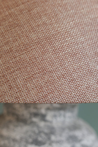 New Shabby Chic Rustic Aged Tall Table Lamp with Natural LINEN Shade