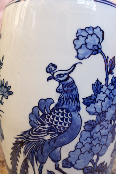New Ceramic Garden Stool Table Oriental Chinese Style Blue & White Drum Decorative Seat