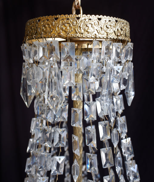 Vintage French  6 Tiered Large LEAD Crystal Lustres Chandelier Pendant Ceiling Light