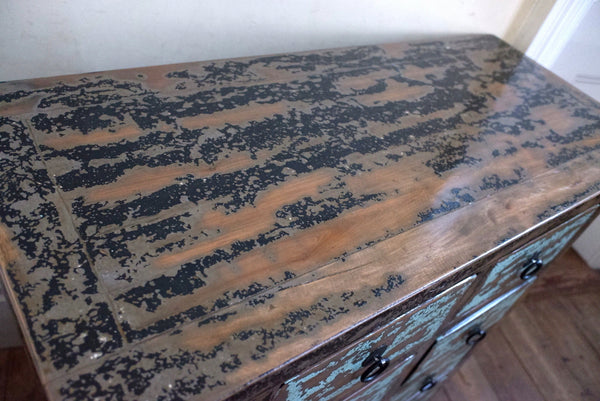 New Vintage Rustic Distressed Chest of 8 Drawers TSANG Japanese Sideboard Unit