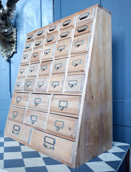 New VINTAGE Retro Rustic Apothecary Industrial 33 Multi Drawer PINE Wood Storage Office Chest Unit