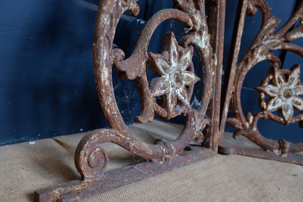 Antique Architectural Pair of Large Victorian Wall BRACKETS Cast Iron Supports