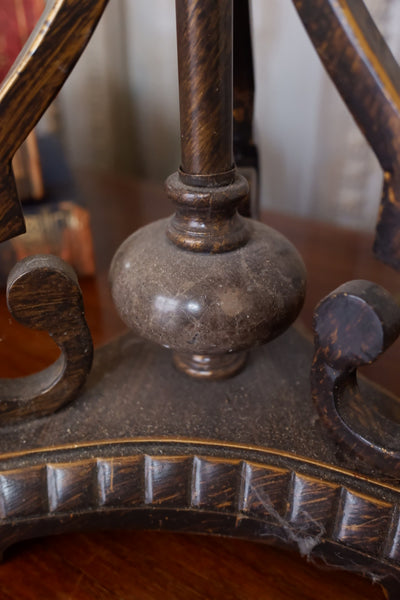 Antique French Style Marble & Metal Table Bedside Ornate Lamp