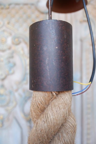 Large 8 Arm BIRD CAGE Chandelier Bronze Finish Crystal Rustic Thick ROPE Ceiling Light