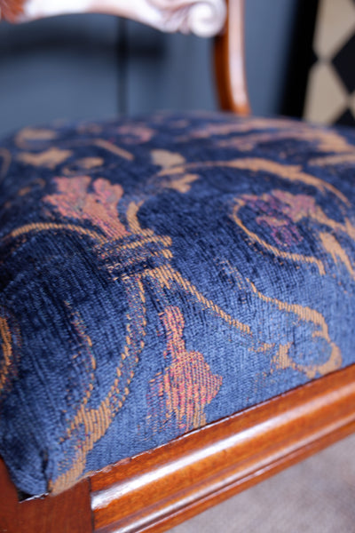 Antique Mahogany Fireside Library Reading Parlour Elbow Occasional Armchair