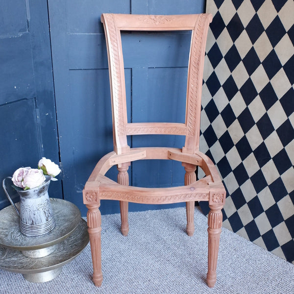 New FRENCH Empire Style Ornate Carved Dining Chair Frame Mahogany Wood High Back- 6 Available