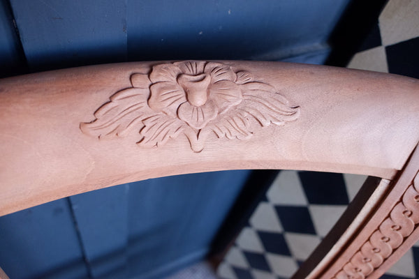 New FRENCH Empire Style Ornate Carved Dining Chair Frame Mahogany Wood High Back- 6 Available