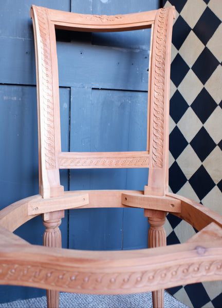 New FRENCH Empire Style Ornate Carved Dining Chair Frame Mahogany Wood High Back- 6 Available