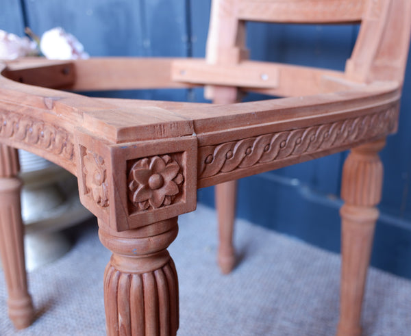 New FRENCH Empire Style Ornate Carved Dining Chair Frame Mahogany Wood High Back- 6 Available