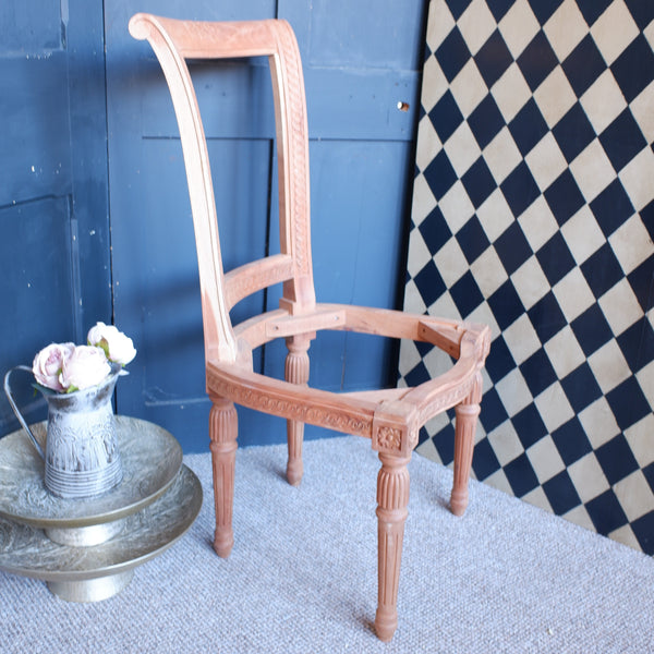 New FRENCH Empire Style Ornate Carved Dining Chair Frame Mahogany Wood High Back- 6 Available