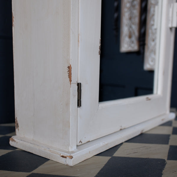 VINTAGE French Style CREAM Mirror APOTHECARY Medicine Cabinet Cupboard