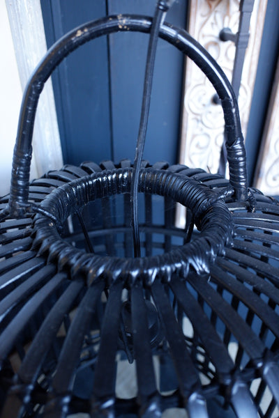 Black Natural Bamboo Bird Cage Chandelier Rustic Ceiling Light Lantern