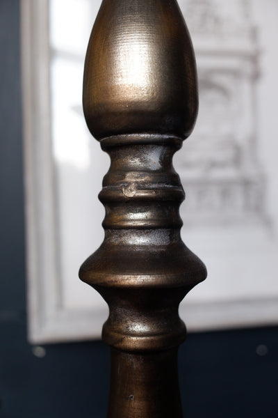 New Tall Metal Gold Rustic Torchere Candlestick Mantel Column Candle Holder