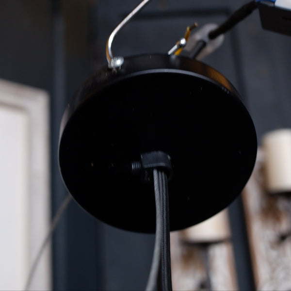 Black Natural Bamboo Bird Cage Chandelier Rustic Ceiling Light Lantern