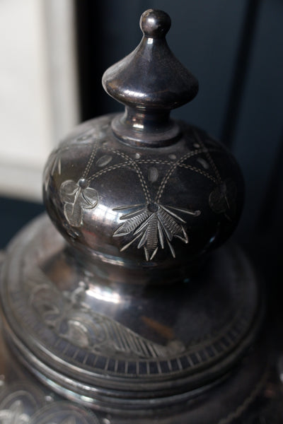 Dated 1899 Antique Victorian Silver Plated Samovar Tea Coffee Water Urn