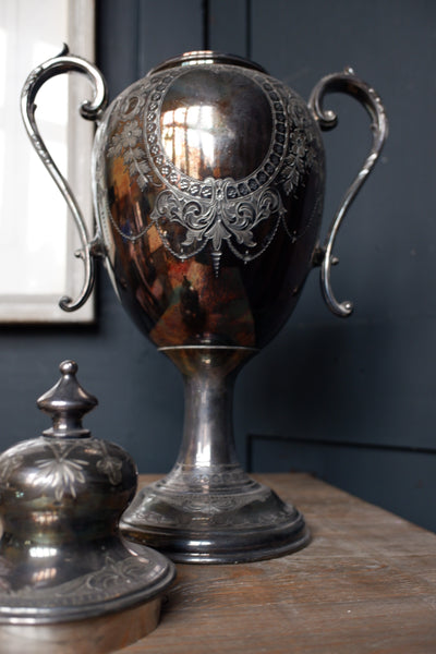Dated 1899 Antique Victorian Silver Plated Samovar Tea Coffee Water Urn