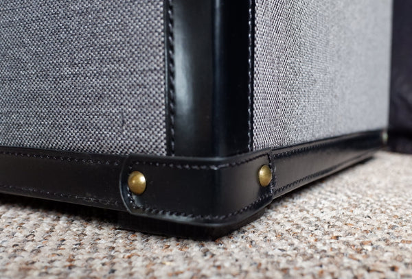 New HAMPTONS Grey Faux Leather Storage Chest/Trunk Coffee Side Table