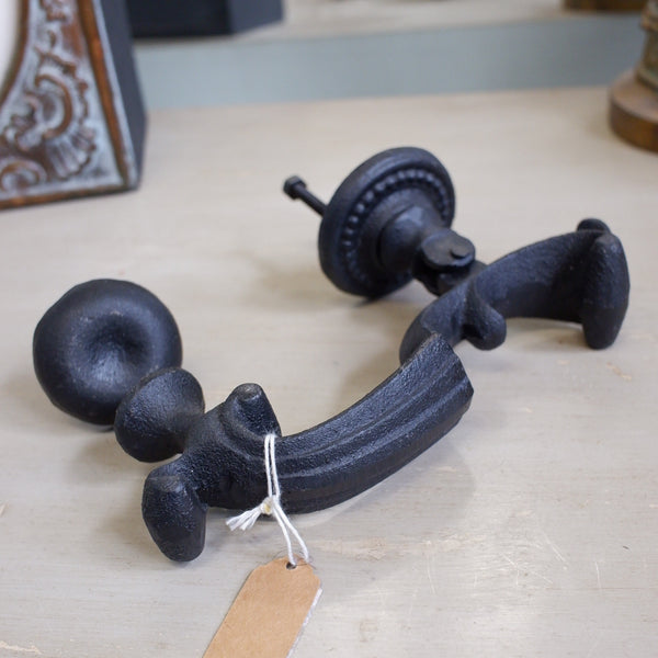 New Large Ornate Bold Black Door Knocker Rustic Cast Iron Metal