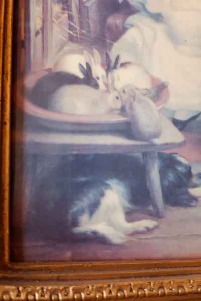 Vintage GOLD Gilt Ornate Ceramic Picture Photo Frame Children & Pets