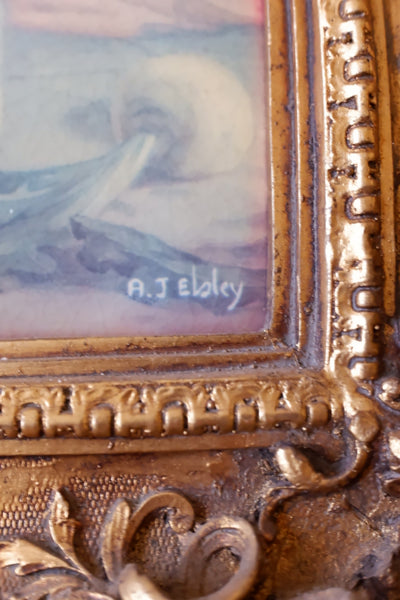 Vintage GOLD Gilt Ornate Ceramic Picture Photo Frame Children & Pets