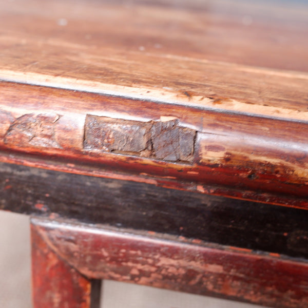 Large 96x96cm Vintage Square Oriental Coffee Table Cedar Wood Rustic Chinese Japanese