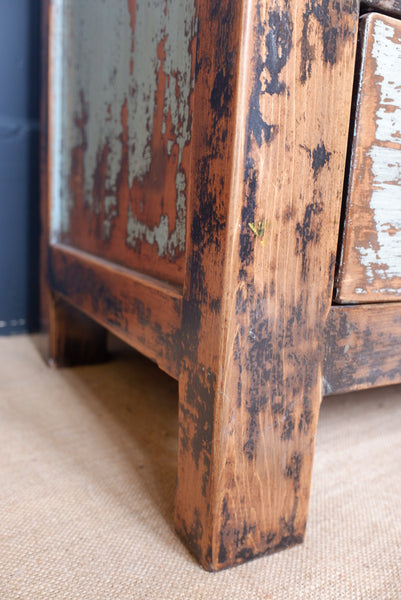 New Vintage Rustic Distressed Chest of 8 Drawers TSANG Sideboard Unit