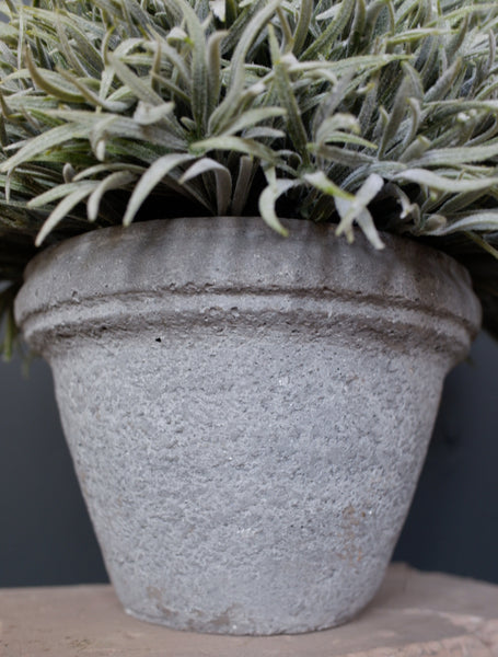 New Faux Lavender Leaves Plant with Grey Pot Decorative Rustic Shabby Chic