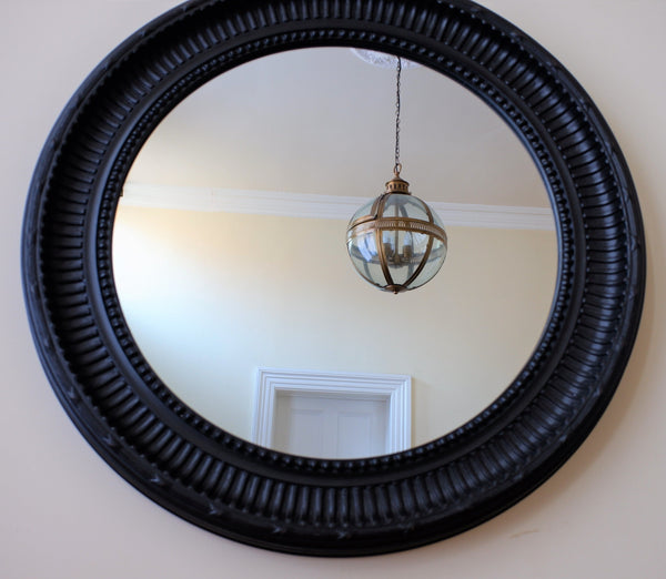 New Large Black ROUND Rustic Vintage French Style Wall Mirror