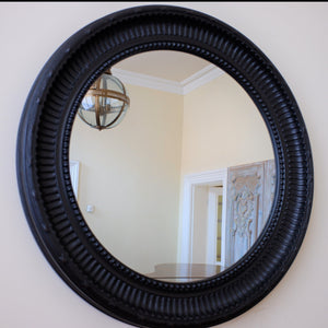 New Large Black ROUND Rustic Vintage French Style Wall Mirror