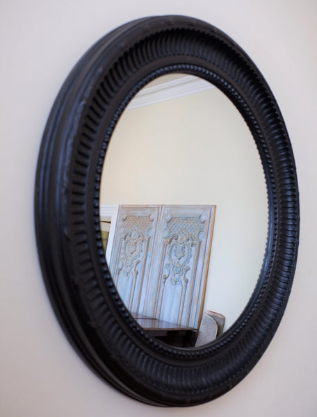 New Large Black ROUND Rustic Vintage French Style Wall Mirror