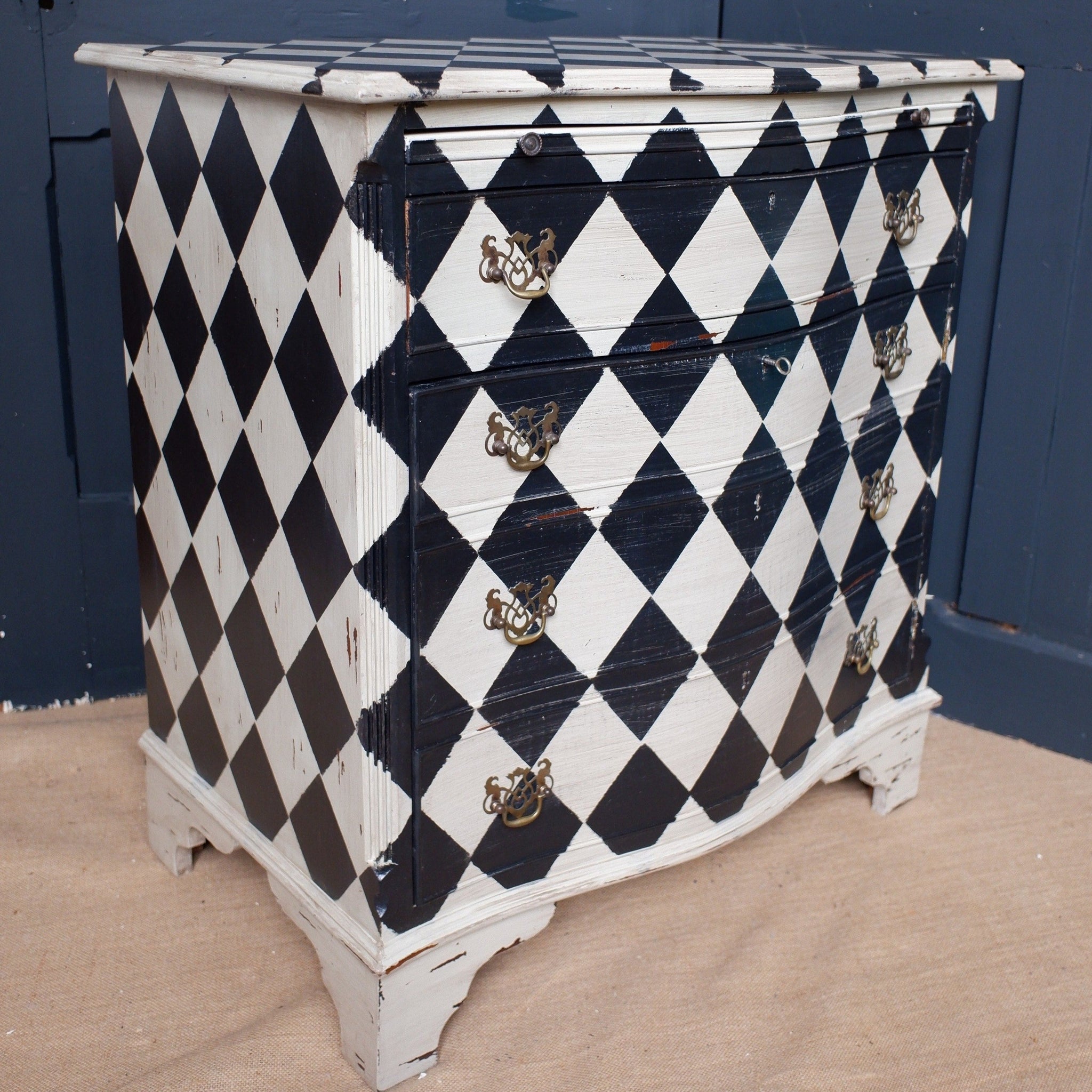 Vintage Rustic Shabby Chic Cabinet Drinks Cupboard Sideboard Bedside Unit