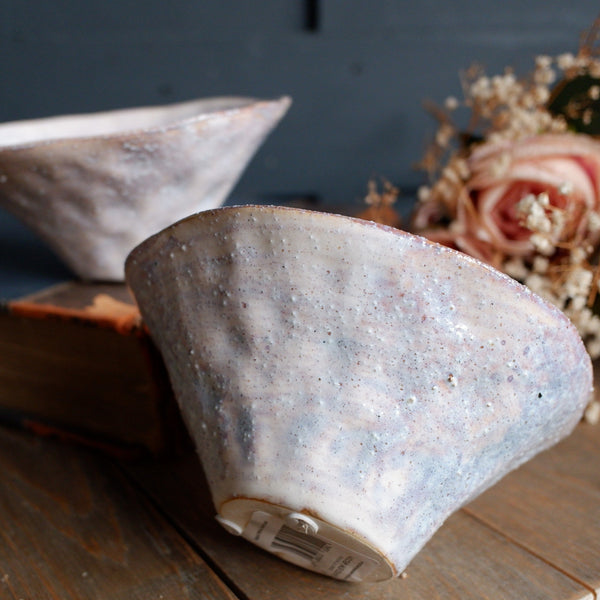 New AGED Rustic White Ceramic Handmade Bowl/Dish- 2 Sizes Available