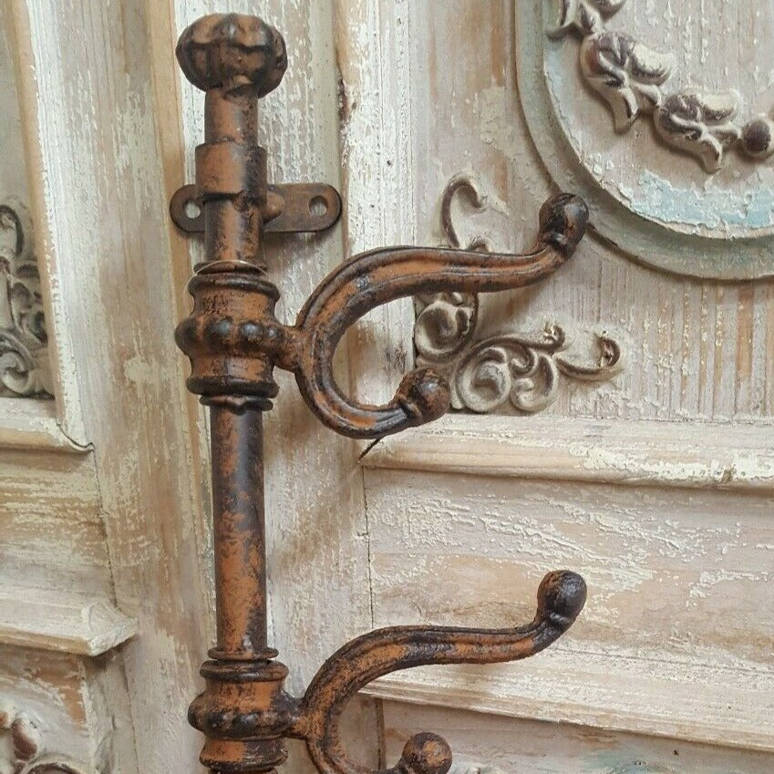 NEW Set of 3 Wall Hat Coat Rustic Door HOOKS French Vintage Shabby Chic Metal Rack