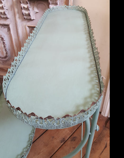 New PLANTER Vintage Shabby Chic French Metal 3 TIER Shelves Rack Display Stand