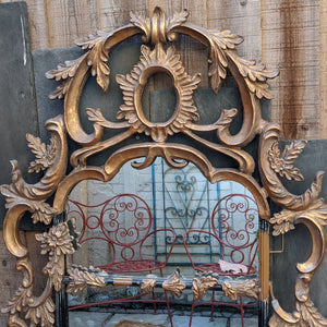 Gold Gilt French Louis Vintage Antique Style Ornate OVERMANTEL Wall Frame Mirror