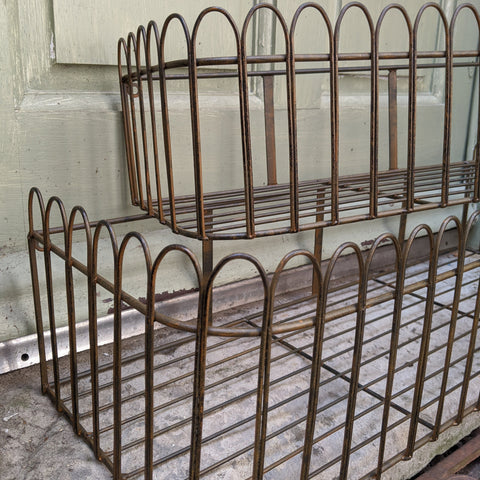NEW Vintage Metal RUSTIC Shabby Chic Window TRUG Trough Basket Shelf PLANTERS