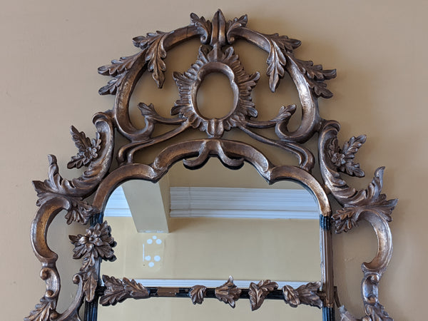 Gold Gilt French Louis Vintage Antique Style Ornate OVERMANTEL Wall Frame Mirror