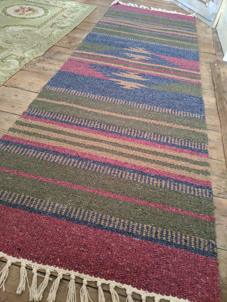 New 70x200cm INDIAN KILIM KELIM 100% COTTON Aztec Design HAND WOVEN Carpet Rug Runner