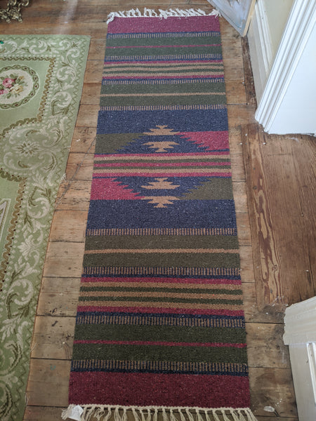 New 70x200cm INDIAN KILIM KELIM 100% COTTON Aztec Design HAND WOVEN Carpet Rug Runner