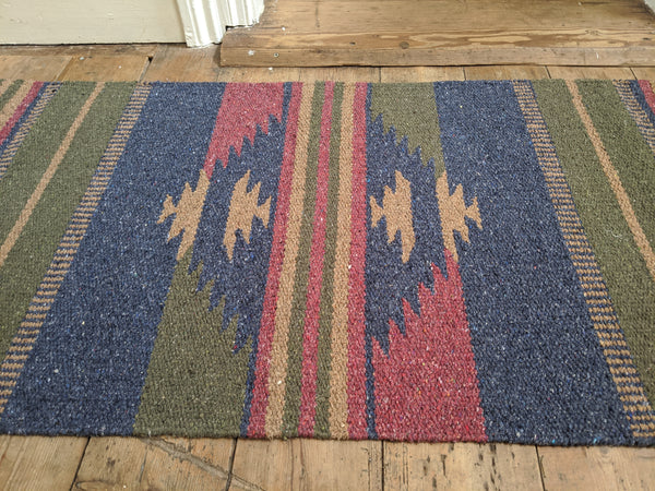 New 70x200cm INDIAN KILIM KELIM 100% COTTON Aztec Design HAND WOVEN Carpet Rug Runner