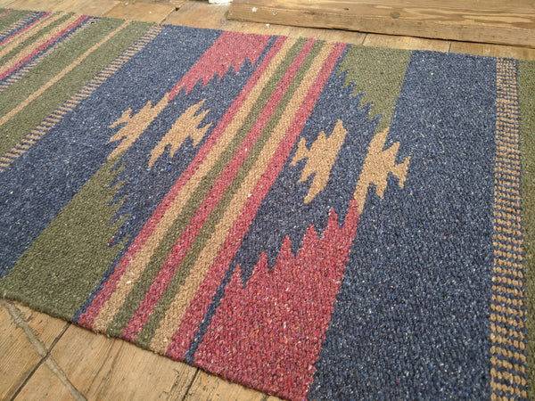 New 70x200cm INDIAN KILIM KELIM 100% COTTON Aztec Design HAND WOVEN Carpet Rug Runner
