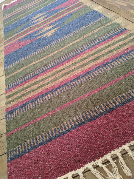 New 70x200cm INDIAN KILIM KELIM 100% COTTON Aztec Design HAND WOVEN Carpet Rug Runner