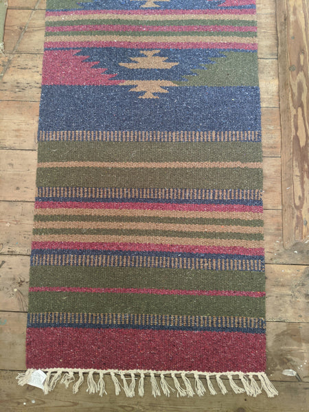New 70x200cm INDIAN KILIM KELIM 100% COTTON Aztec Design HAND WOVEN Carpet Rug Runner